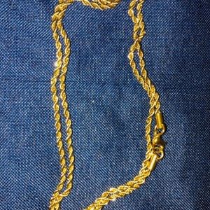 18k Gold Plated Rope Chain 2.5mm 16.0in-36.0in